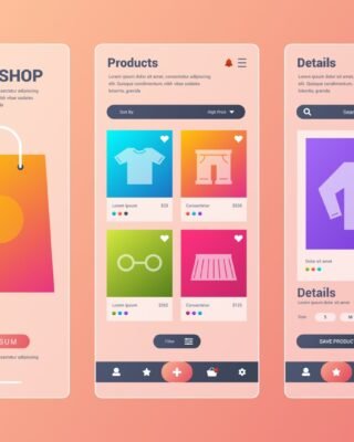 Full E-commerce Store UI (Desktop + Mobile interface)
